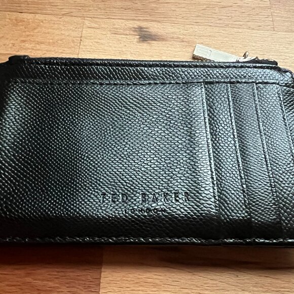 Ted Baker Black Metal Bow Card and Coin Wallet - Picture 4 of 9